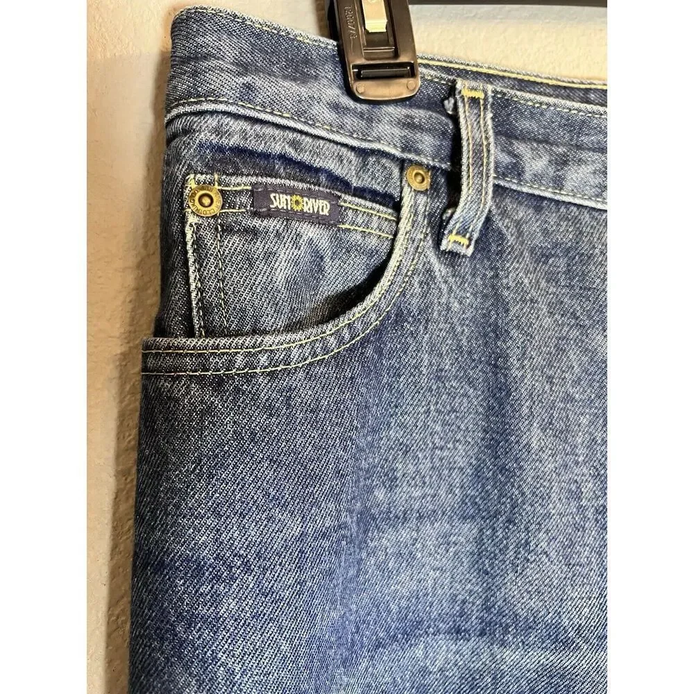 Vintage Sun River Mom Jeans‎ Womens 12 Regular Faded Dark Stone Y2K Made USA